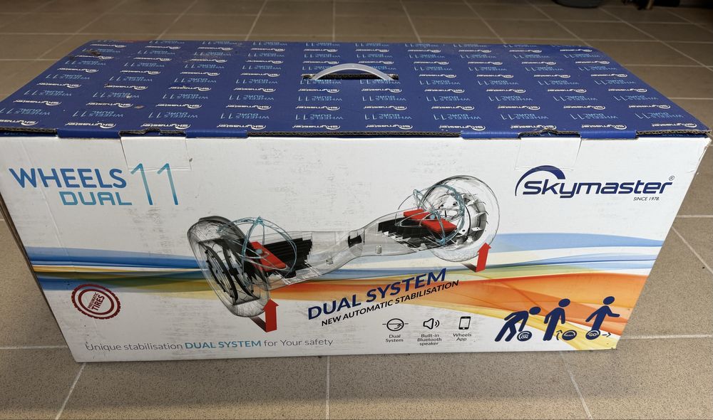 Elektryczna deskorolka SKYMASTER Wheels 11 Dual System Biało-różowy