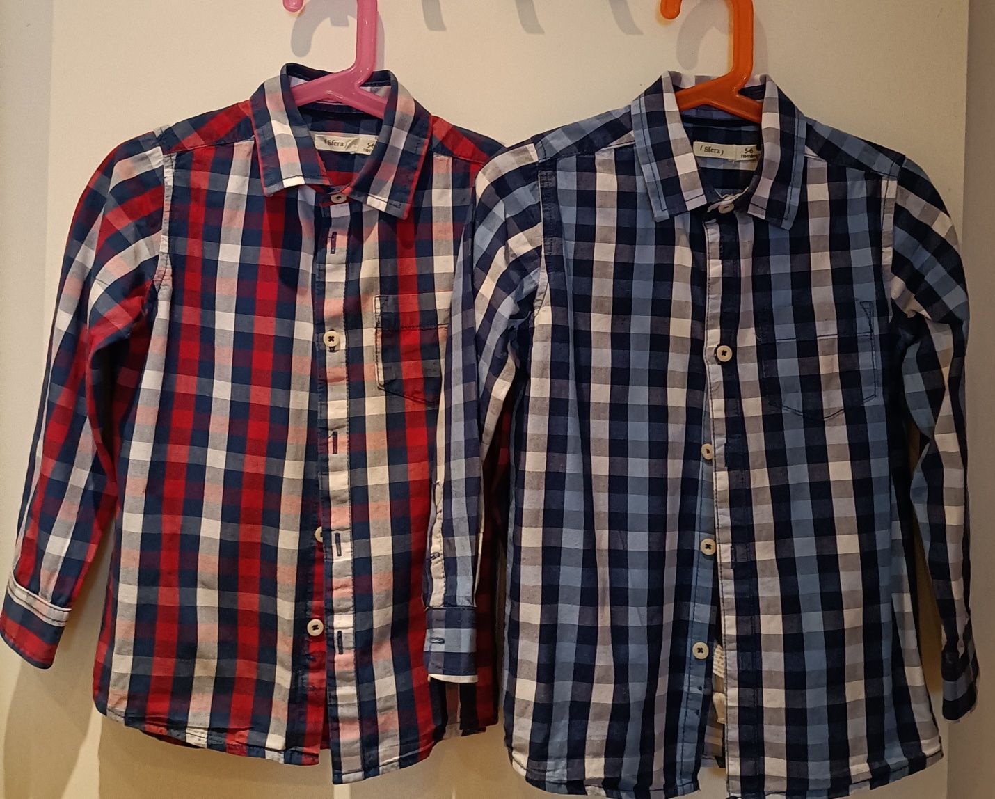 Camisa menino 5-6 anos da Sfera/el corte inglês em xadrez azul