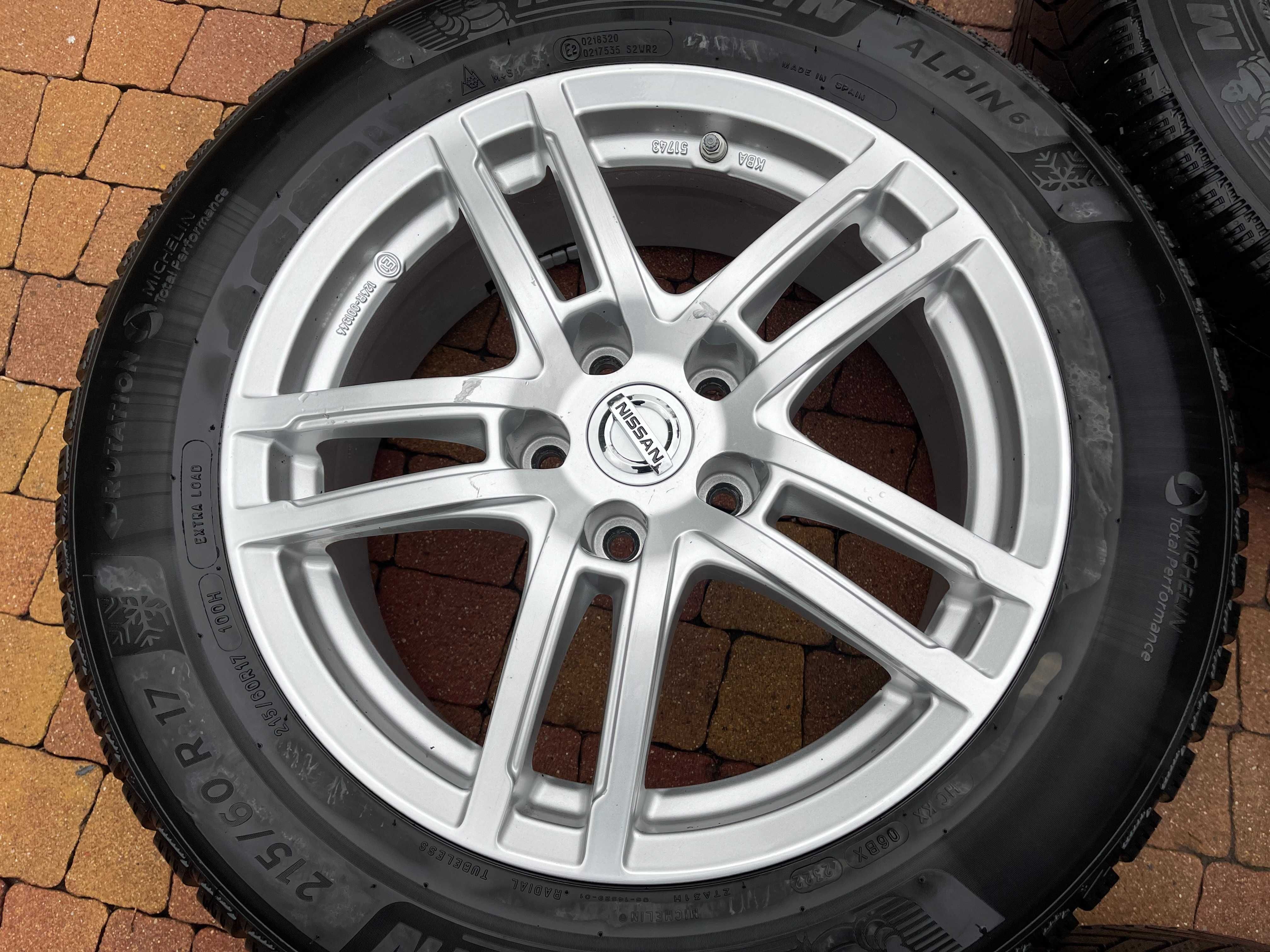 3793. Koła zimowe Nissan Juke Qashqai J10 J11 5x114.3 ET40 215/60/17