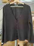 brązowy sweterek sweter w serek rozmiar 50 5XL