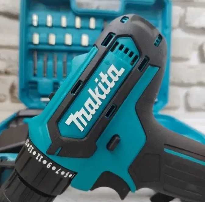 Шуруповерт makita 331 dwe 24v з набором інструментів + 2 аккумулятора