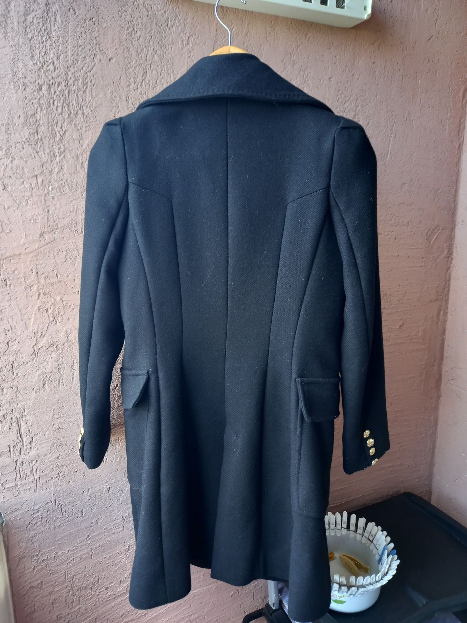 Пальто Zara чорне, жіноче