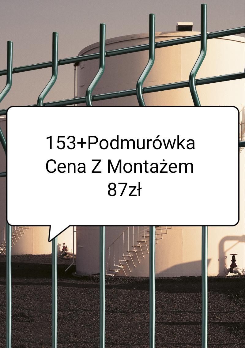 Ogrodzenie Panelowe 3d Panel 153cm+Podmurówka