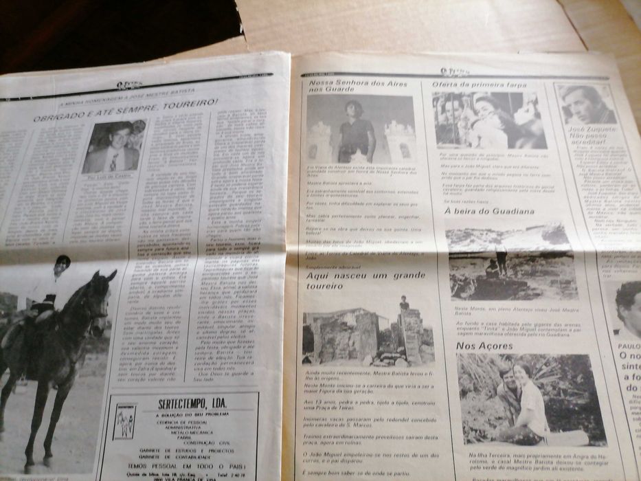 Tauromaquia O 1º Tércio Número Especial O ADEUS a MESTRE BATISTA 1985