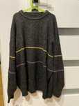 Vintage szary/czarny sweter Y2K