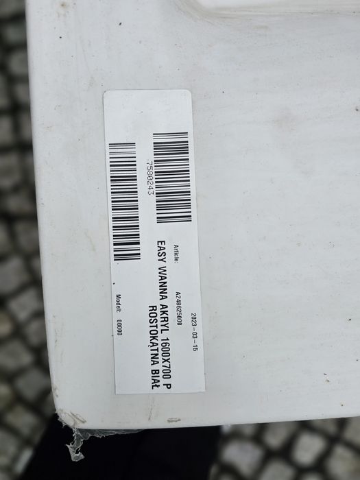 Wanna Roca akrylowa 160x70cm prostokątna