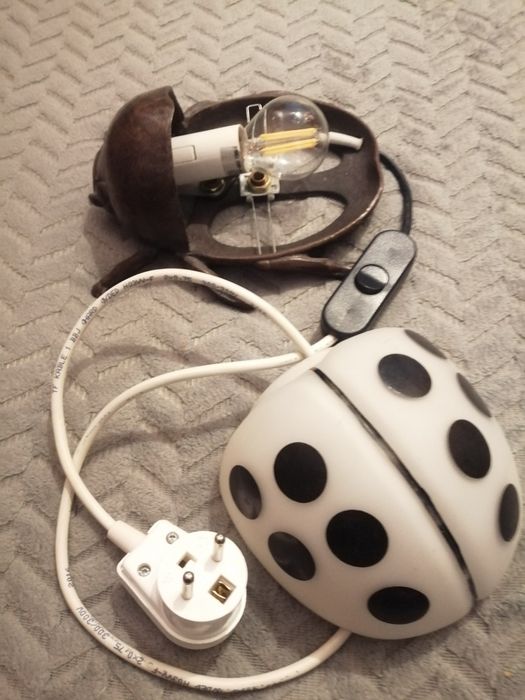 Stara żeliwna ciężka zabytkowa lampa kolekcjonerska OKAZJA