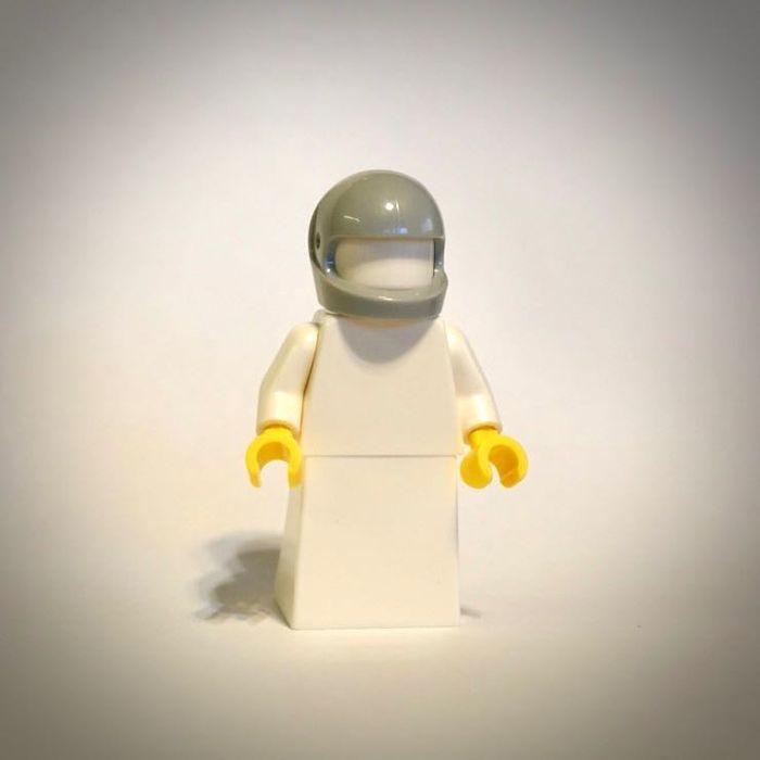 LEGO kask hełm szary Town City Castle Rycerz