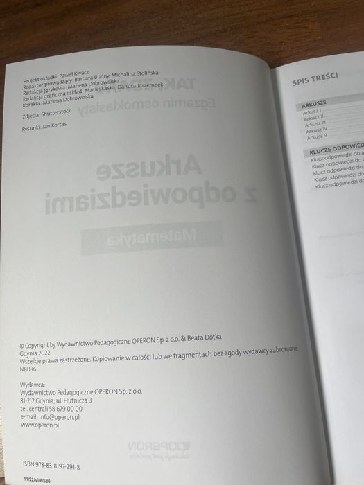 Arkusze egzaminacyjne egzamin ósmoklasisty Operon Dragon