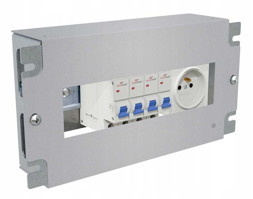 Panel Dystrybucji Napięć RACK 10" 3U/60/22xS DIN TS35/TH35 Stalflex