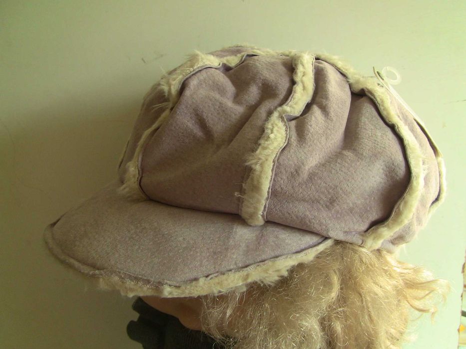 Женская теплая kожаная шапка, кепка, беретWILSON LEATHER размер L