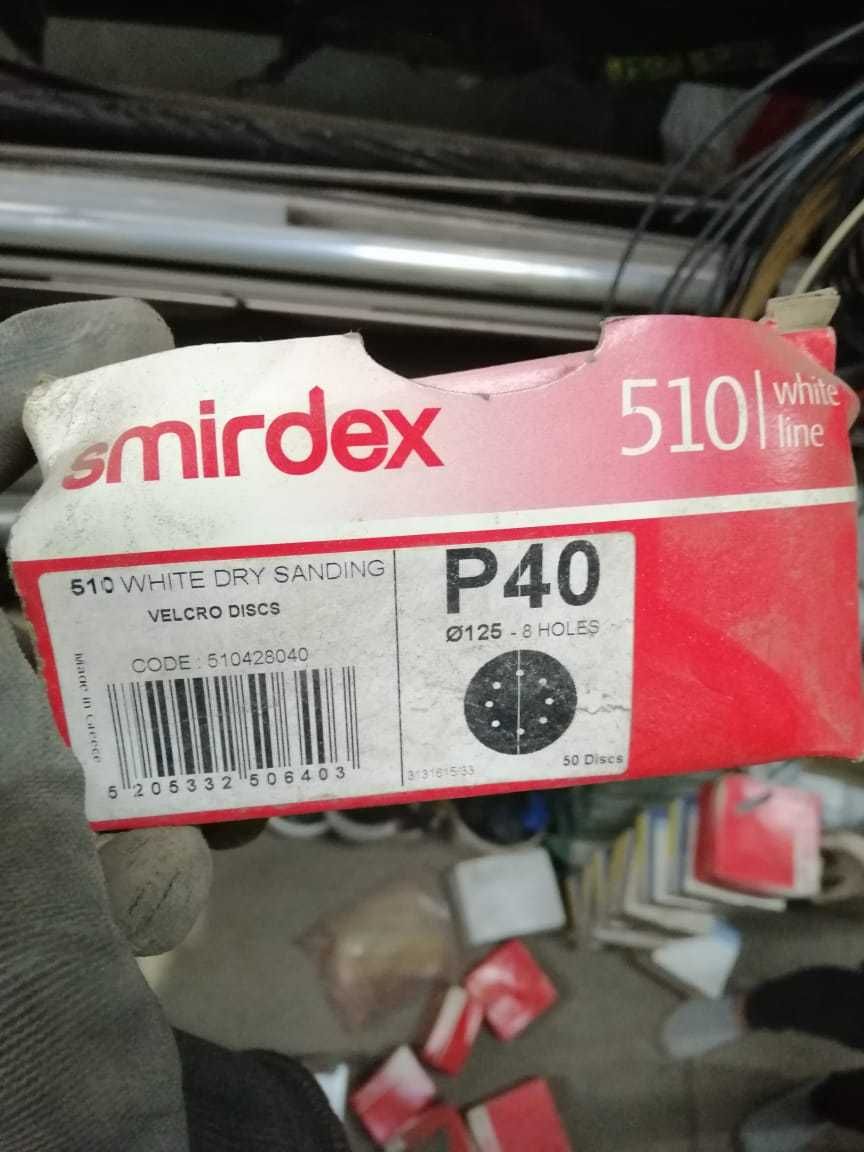 Абразивний диск Smirdex WHITE LINE 510 d 125мм, 8 отворів - Р40
