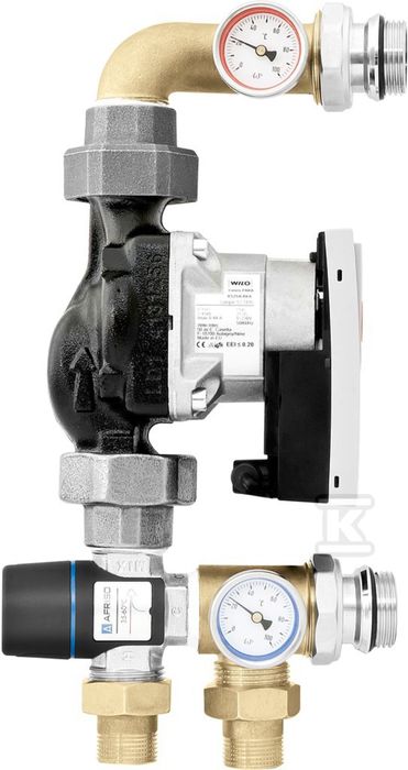 KAN grupa pompowa z trójdrogowym zaworem mieszającym KVS=2,5 20-43oC