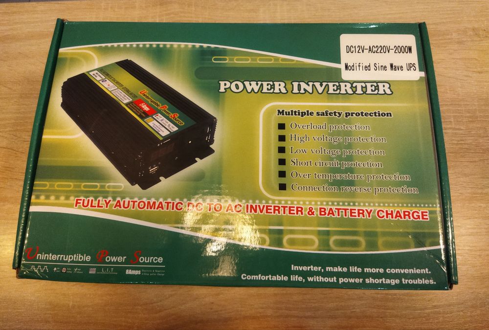 Безперебойник -  Інвертор з функцією зарядки 8 А (UPS) EaSun