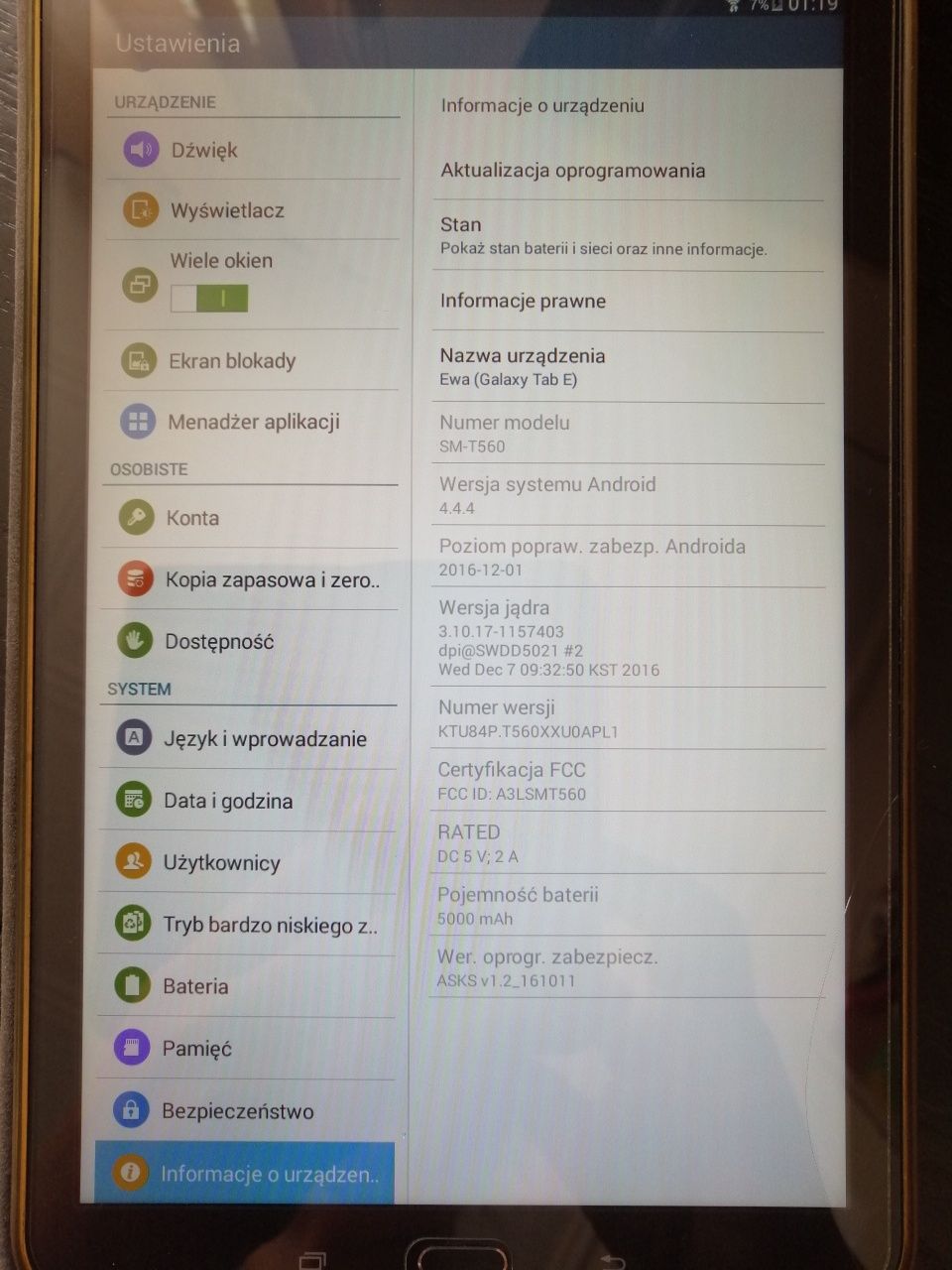 Tablet samsung Galaxy Tab E SM-T560  9.6cala, etui gratis