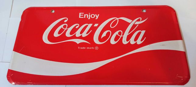 Tablica rejestracyjna Coca cola