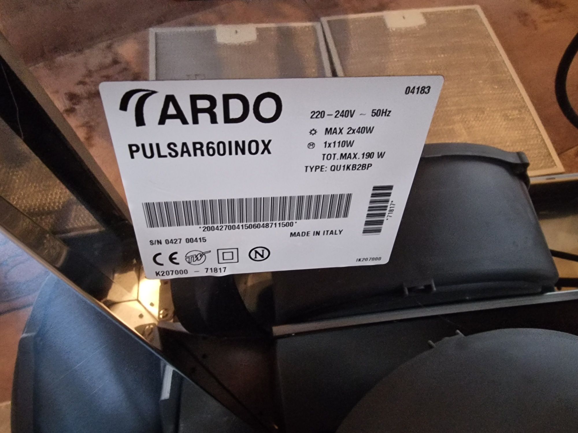 Okap kominowy ARDO Pulsar60Inox nowy