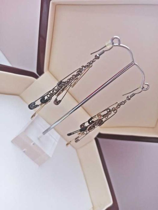 Piękne długie kolczyki agrafki - Na Prezent