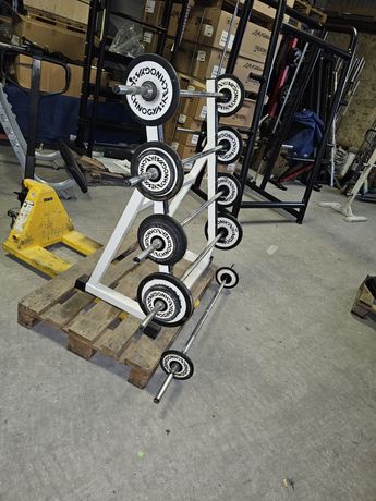 Sztangi stałe Technogym + Stojak jal hes olymp