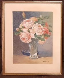 Obraz przedwojenny róże