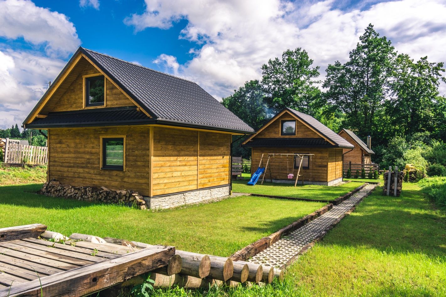 Drewniany domek z kominkiem Bieszczady Majówka 6 os.