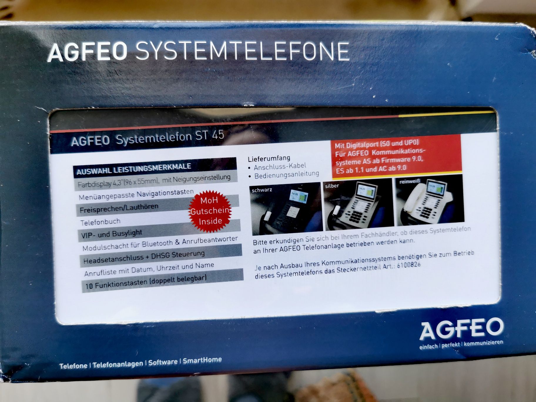 Agfeo Przewodowy St 45 Czarny