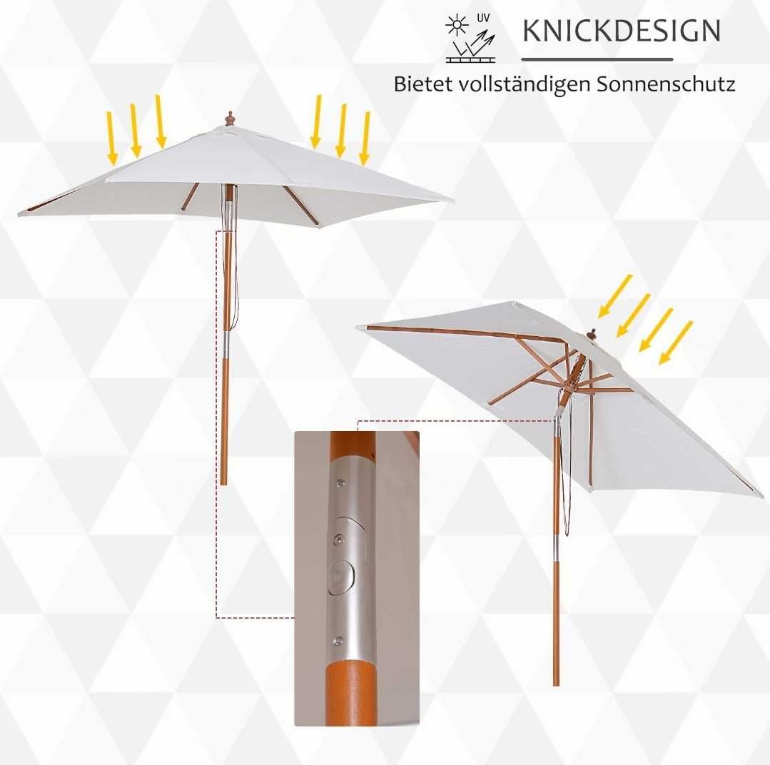 Składany parasol ogrodowy, parasol plażowy 200 x 150 x 230 cm