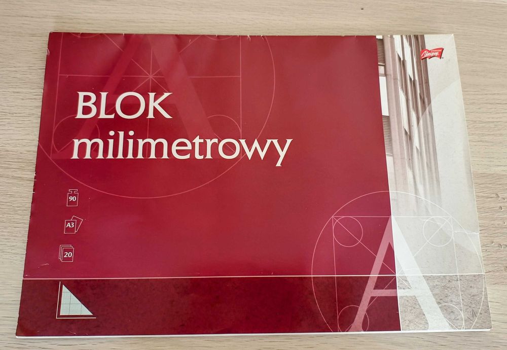 Blok milimetrowy A3, 20 kartek