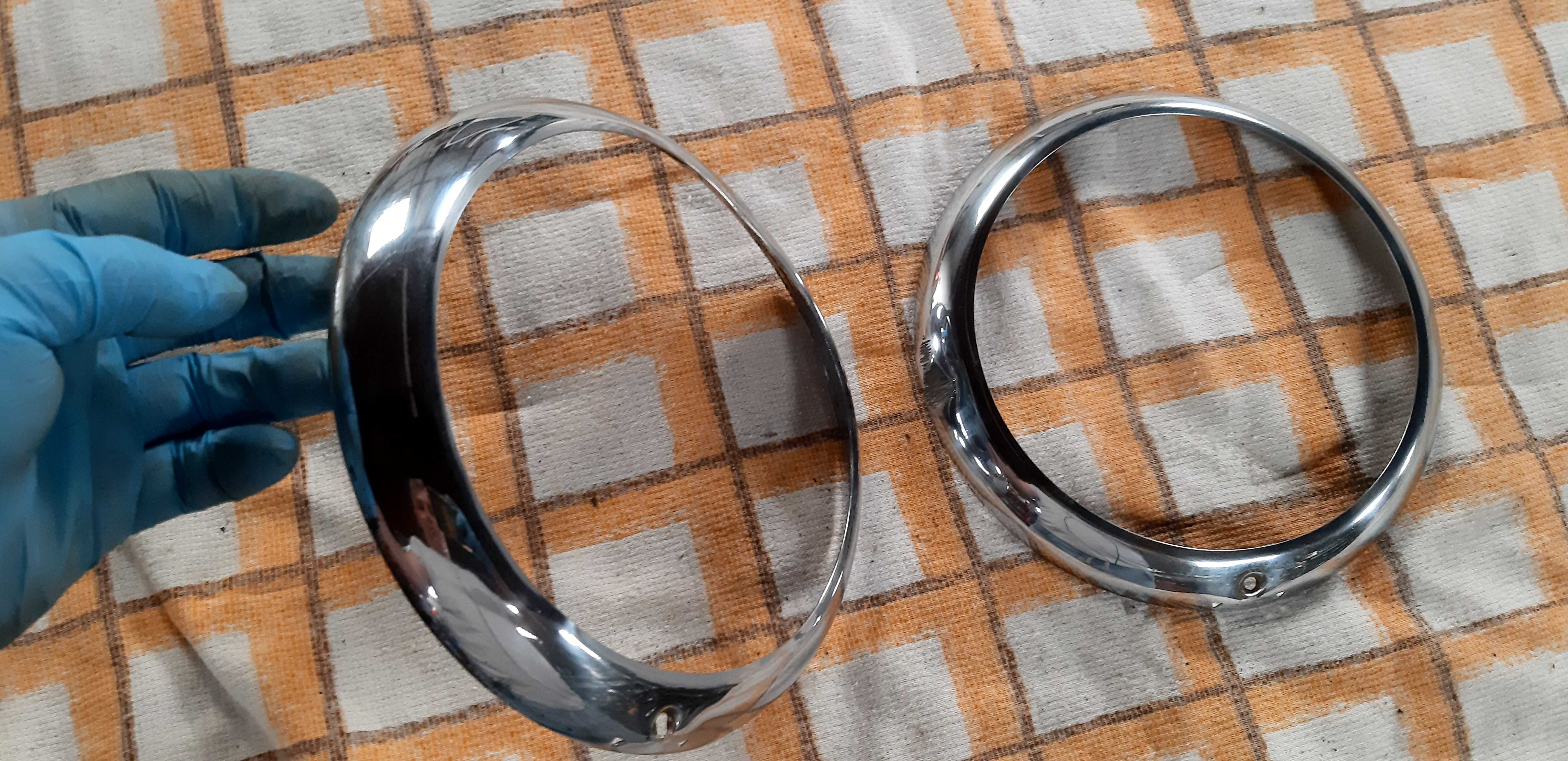 2 ramki reflektorów przednich volkswagen karmann ghia typ 14/34