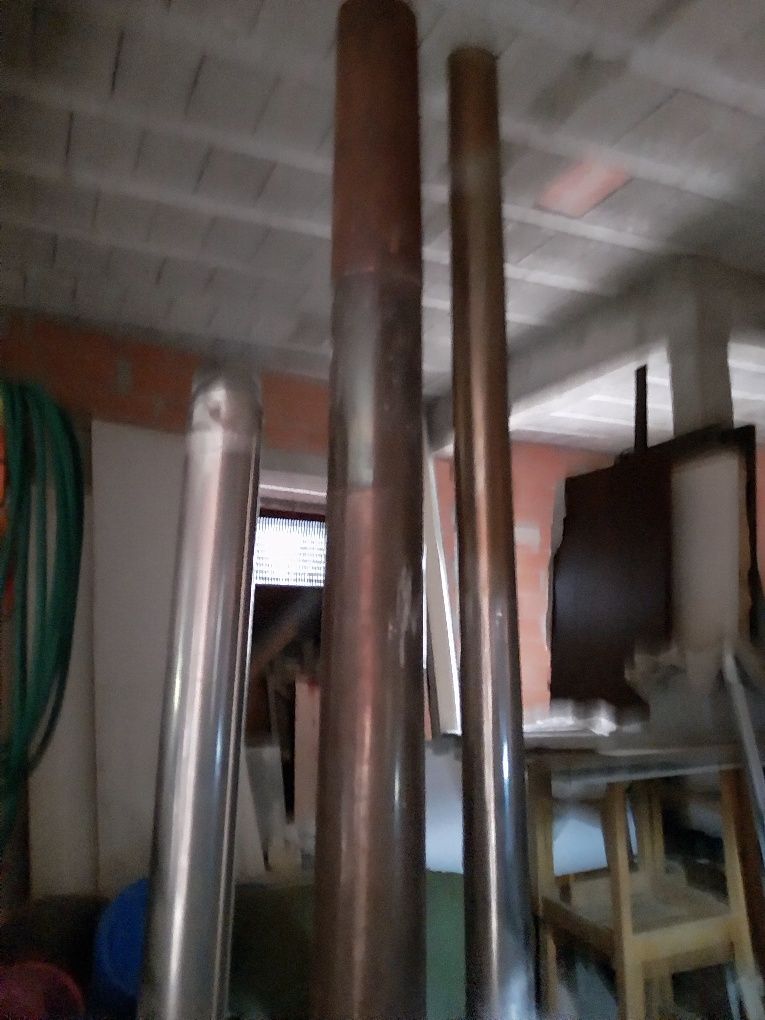 Recuperador de calor a lenha com 2 saidas de ar quente