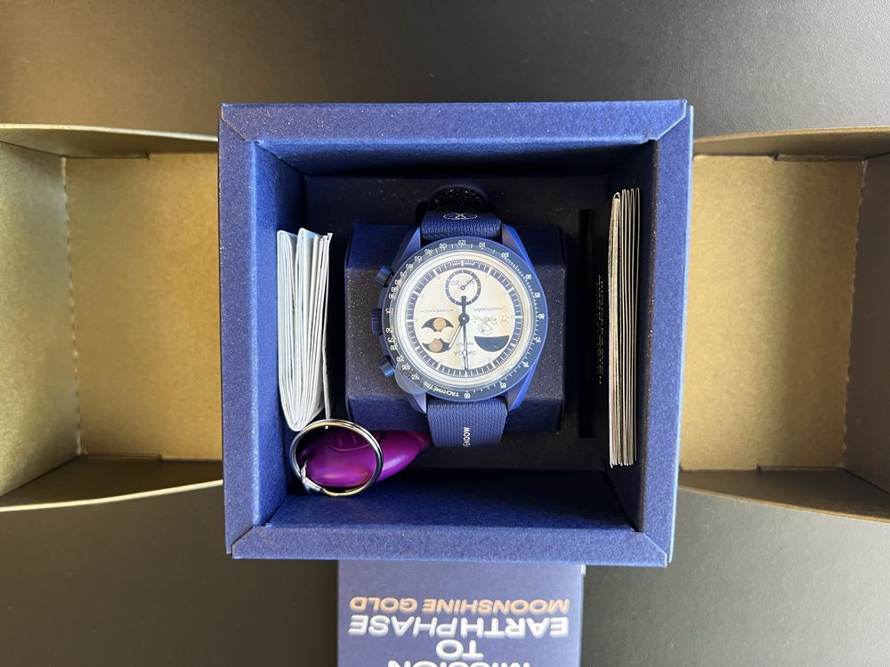Omega X Swatch Mission To Earthphase Moonshine Gold