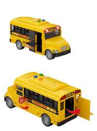 Autobus Szkolny Otwierane Drzwi Światła Led Auto Żółty Bus