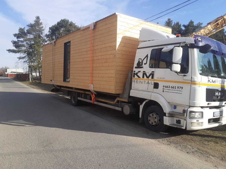 TRANSPORT maszyn podczołgówa naczepa niskopodwozie pomoc drogowa