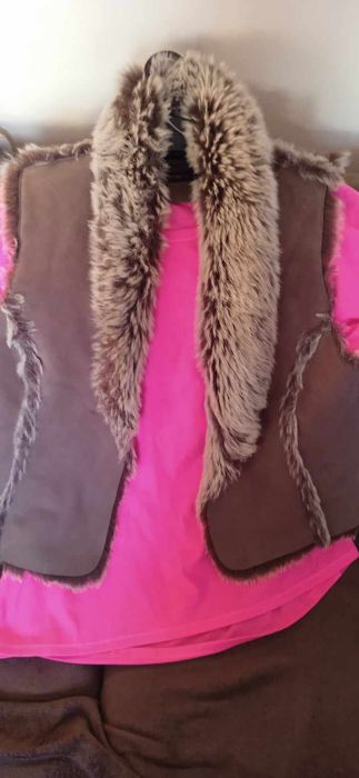 Kamizelka kożuszek Futrzak xl brąz