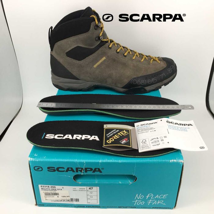 Чоловічі черевики берці SCARPA MOJITO Hike GTX 47 оригінал