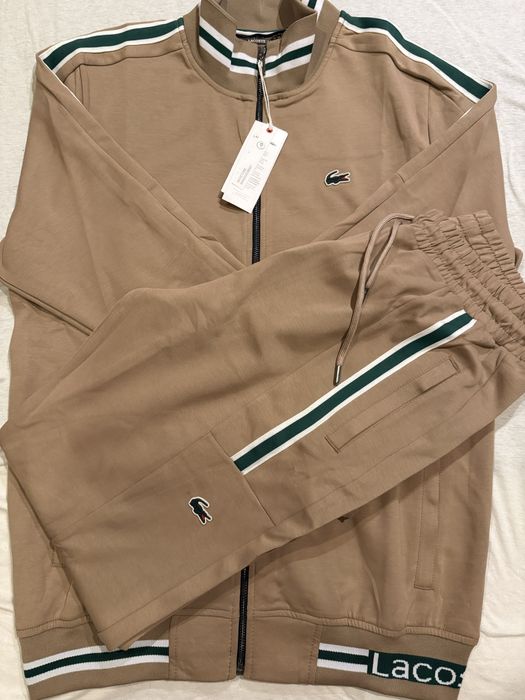 Komplet Dresowy Lacoste Beżowy Męski