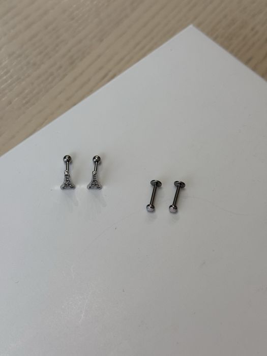 Сережки для пирсинга, сталь, лабрет хеликс