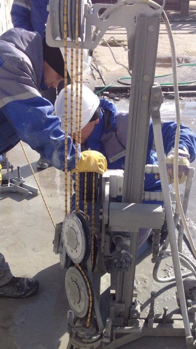 Канатная резка бетона.Сверление отверстий в ж/б