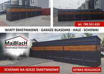 Wiata Śmietnikowa 1x1 - MAGAZYN | WIATKA| Schowek| Altana| - Maj-Blach