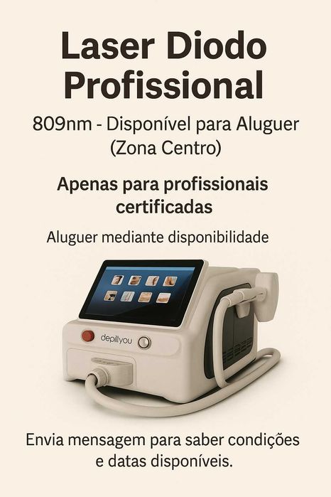 Laser Diodo Profissional 808nm – Aluguer (Coimbra / Zona Centro)