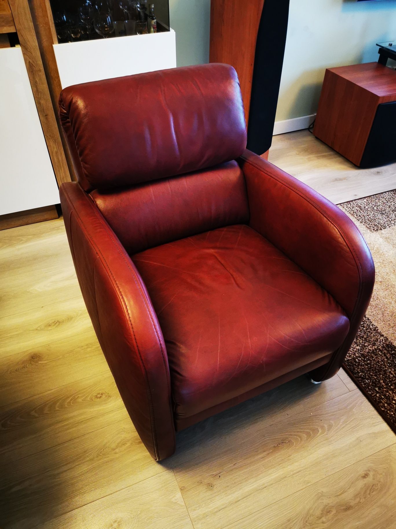 Fotel wypoczynkowy skórzany