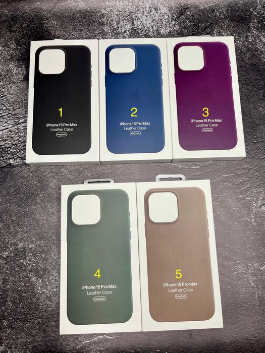 Чохол Leather Case MagSafe + Animation iPhone 15 15 Pro Max чехол