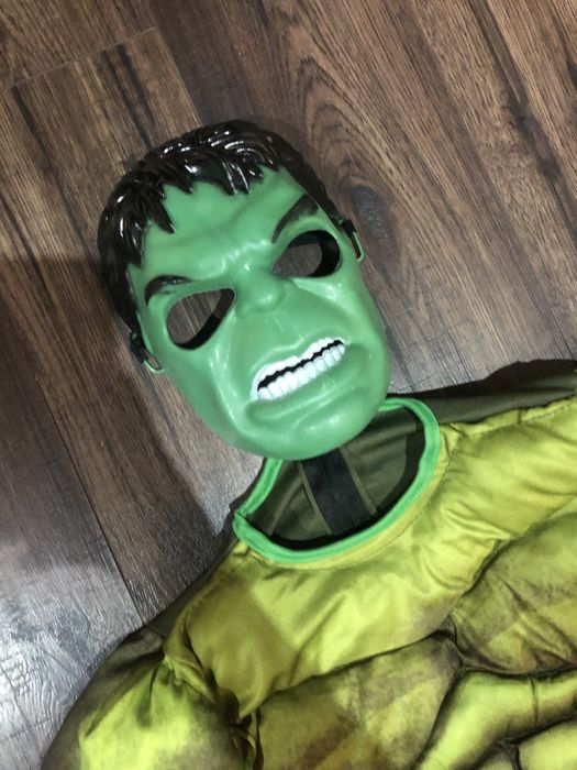 Halk Hulk 116 cm nowy strój z mięśniami i maską Avengers