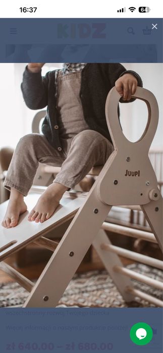 Drabinka z uchwytami + zjeżdżalnia Juupi