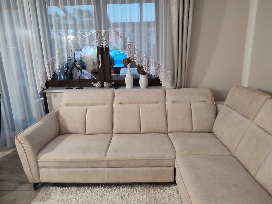 Narożnik rozkładany beżowy