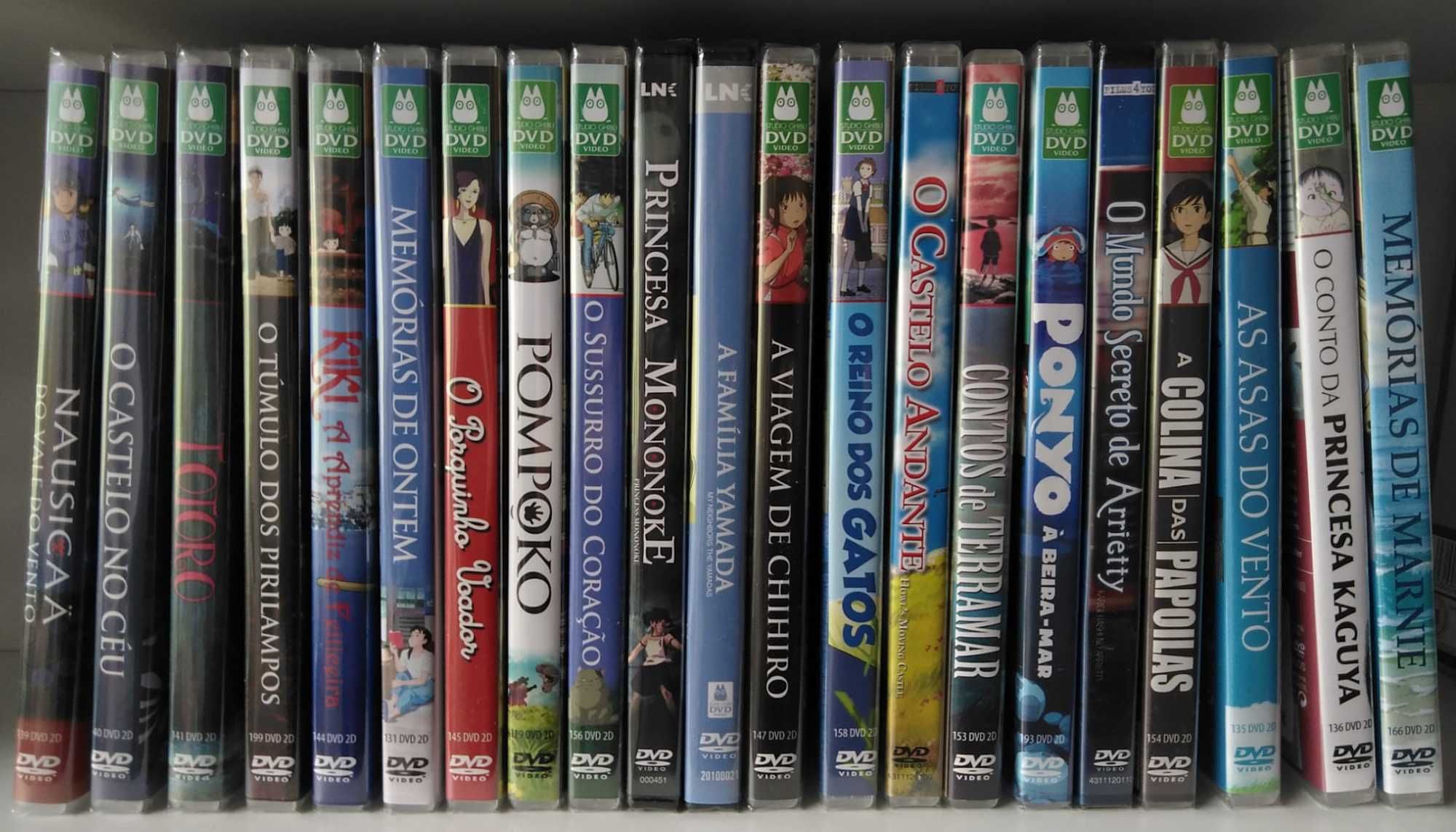 DVDs de filmes do Studio Ghibli