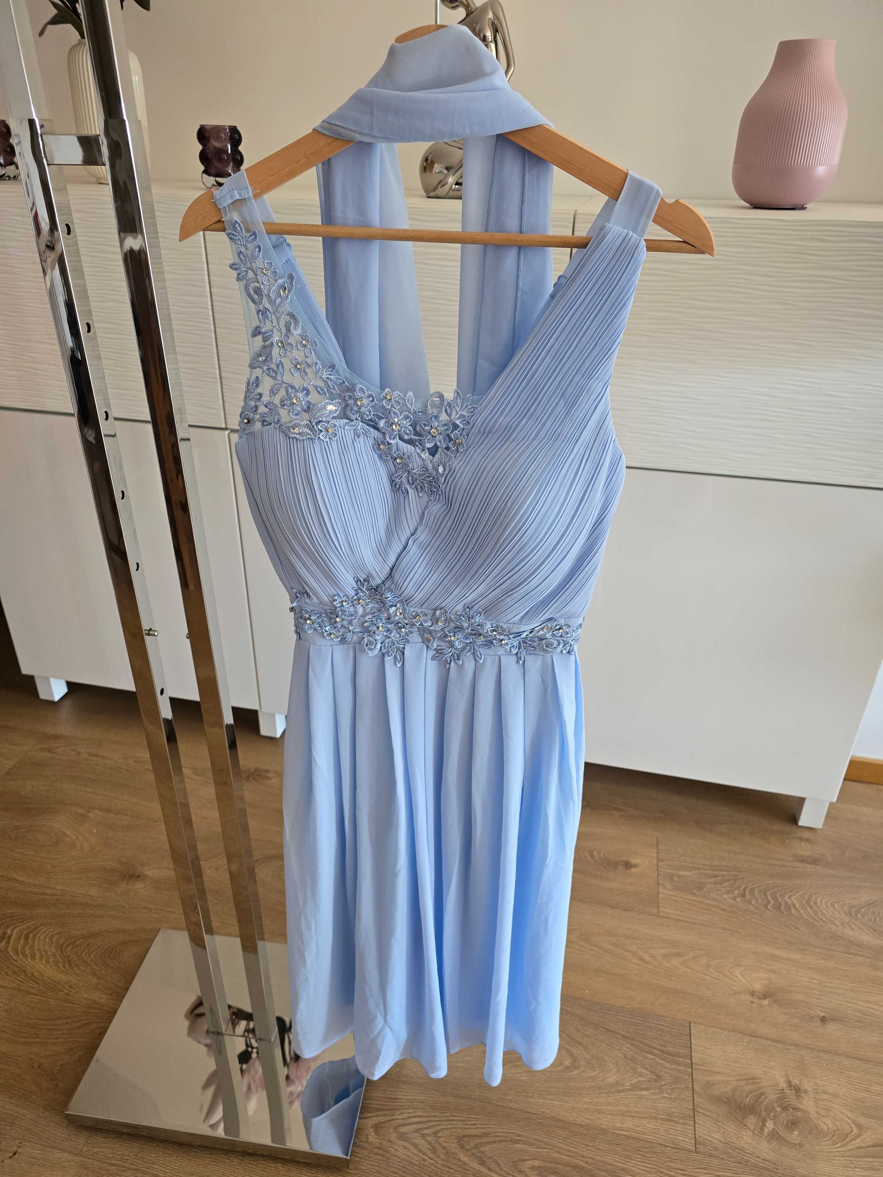 Vestido cerimonia azul