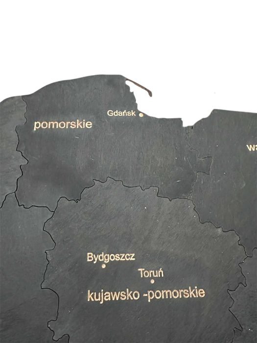 Mapa Polski 160cm grawer województw i miast wojewódzkich wybór kolorów