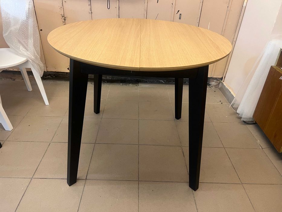 Стіл Марс Д100+40 кухонний круглий розкладний буковий на кухню бук