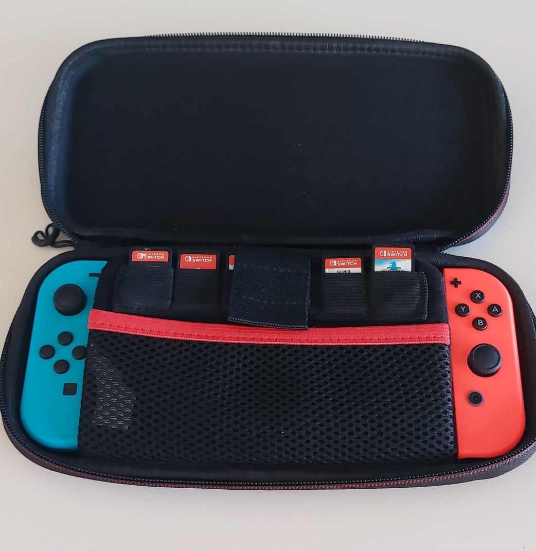 Nintendo switch com capa
